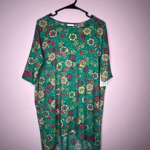 NWT LuLaRoe Irma Green Floral Top